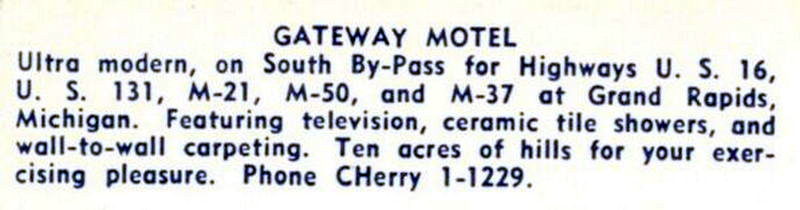 Gateway Motel - Vintage Postcard